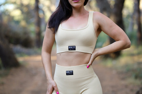Ribbed Top - Beige